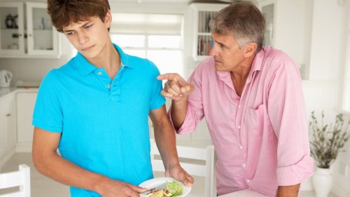 Dad tells son he's welcome to move out if he has a problem his eating his food. AITA?