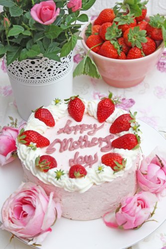 Erdbeermousse Torte zum Muttertag | Himmlisch fruchtig und cremig
