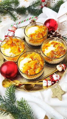 Sagenhafte Joghurt-Orangen-Creme mit Lebkuchen Dessert im Glas