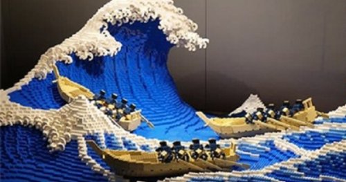 Master Lego builder’s Great Wave off Kanagawa making move across ocean for Hokusai event【Photos】