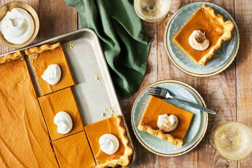 Pumpkin Slab Pie With Cinnamon-Maple Whipped Cream