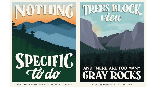 Raleigh Artist Turns Bad Yelp Reviews of National Parks Into Hilarious Travel Posters