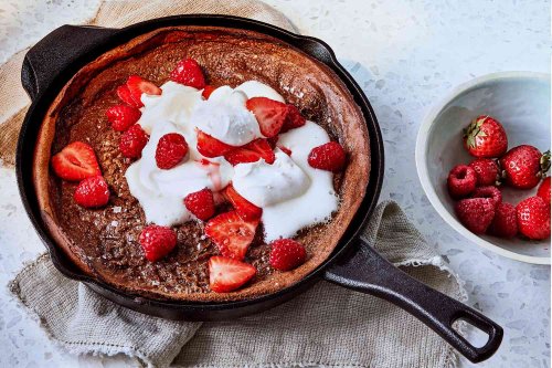 Chocolate Dutch Baby With Berries