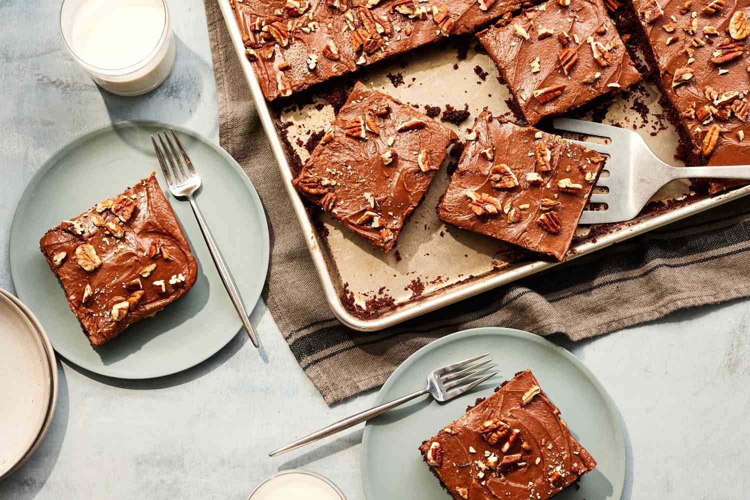 Texas Sheet Cake With Fudge Icing