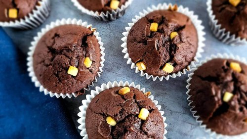 Chocolate Muffins with White Chocolate Chips for Indulgent Breakfast