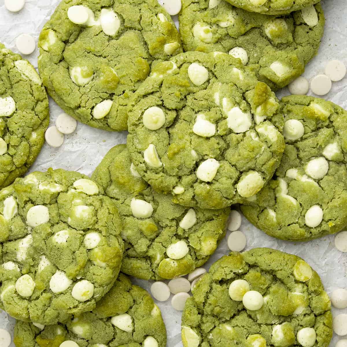 White Chocolate Matcha Cookies