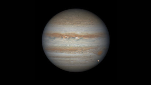 Jupiter mit Eismond Europa und Rotem Fleck