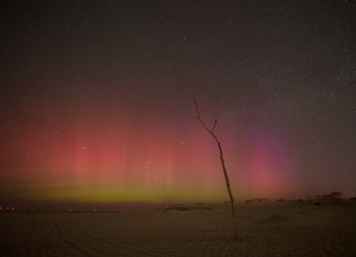 Polarlichter über Borkum am 21./22. März 2025