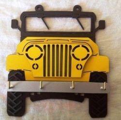 Car Jeep Shaped Hanger For Laser Cut Cnc Free DXF File - Speypers.com - Free Download Templates For Cutting on CNC Laser Router Plasma Silhouette Cricut Paper Crafts DiY Stickers Vectors Files DXF CDR Woodwork Plotter Tattoo