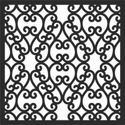 Decorative Screen Patterns For Laser Cutting 118 Free DXF File - Speypers.com - Free Download Templates For Cutting on CNC Laser Router Plasma Silhouette Cricut Paper Crafts DiY Stickers Vectors Files DXF CDR Woodwork Plotter Tattoo