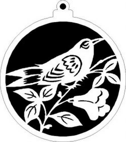 Decoration Ball With Ringlet Bird For Laser Cut Plasma Free DXF File - Speypers.com - Free Download Templates For Cutting on CNC Laser Router Plasma Silhouette Cricut Paper Crafts DiY Stickers Vectors Files DXF CDR Woodwork Plotter Tattoo