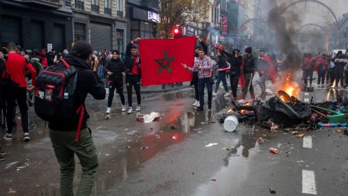 Nach Marokkos WM-Sieg über Belgien: Fußballfans randalieren in Brüssel