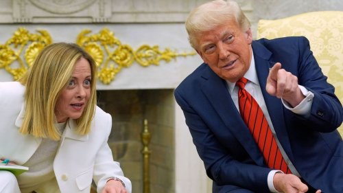   
  Und dann belohnt Trump Meloni mit ganz viel Lob 