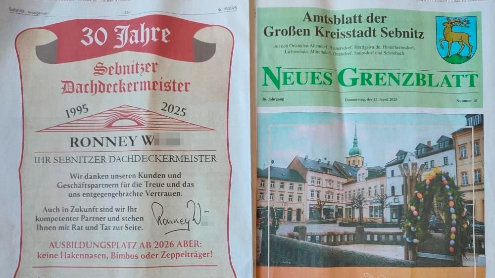 Rassistische Anzeige in Sachsen sorgt für Empörung
