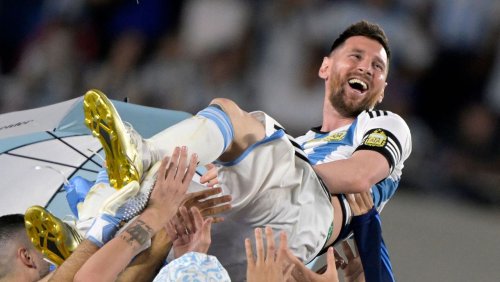 Jubiläumstor bei Argentiniens Weltmeisterparty: 800 Mal Messi