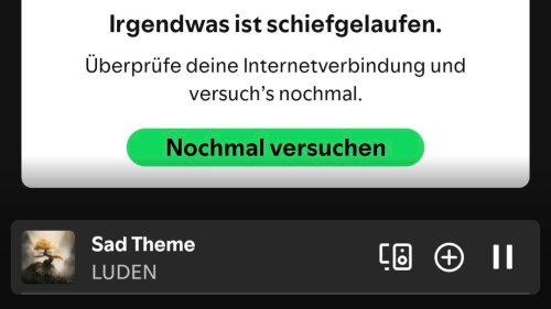 Spotify hat technische Probleme 