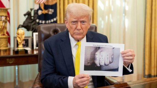 Trump will mit Tattoo-Foto Bandenmitgliedschaft von Abgeschobenem belegen 