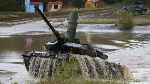   
  Deutsche Leopard-Panzer in der Ukraine angekommen 