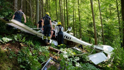 Rettung aus Baumwipfeln: Zwei Leichtflugzeuge aus Bayern in Österreich zusammengeprallt