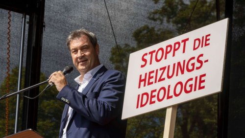 Demo gegen »Grüne Heizungsideologie«: Pfiffe und Buhrufe für Markus Söder