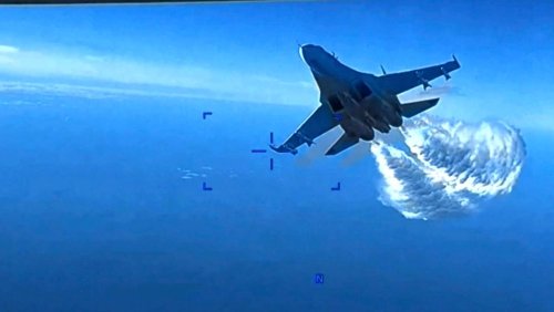 Pentagon-Video vom Absturz: Hier nähern sich russische Kampfjets der US-Drohne