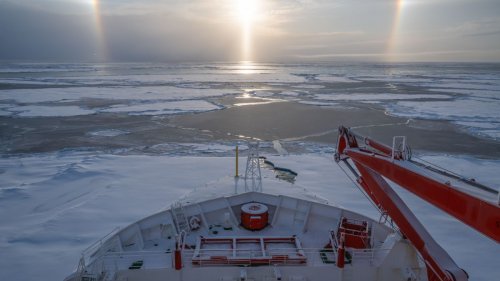 Ungewöhnliches Phänomen: Schnee auf sommerlichem Arktiseis beobachtet