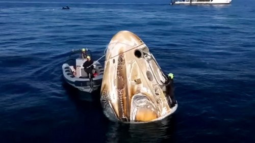 Im All gestrandete Astronauten sind zurück auf der Erde 