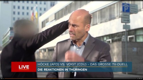 Welt-TV-Reporter wird bei Liveschalte in Erfurt angegriffen 