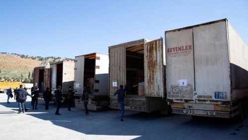 Schwierige Versorgung in Erdbebenregion: Erster Hilfskonvoi der Vereinten Nationen erreicht Syrien