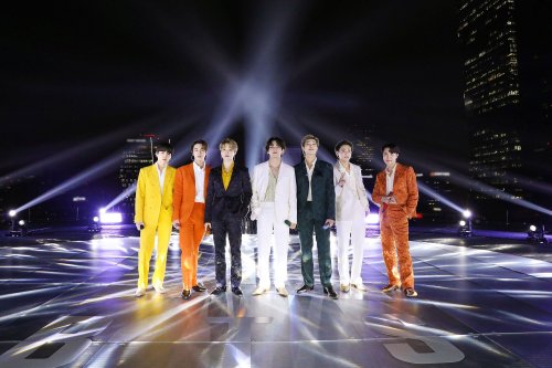 BTS Light Up Grammy Stage During Remote 'Dynamite' Performance
