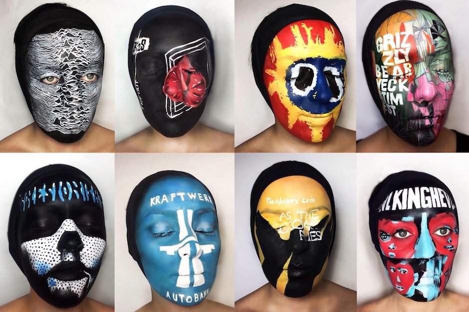 See Classic Album Covers as Stunning Face Paint