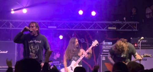 Watch surviving members of Power Trip reunite with a fiery surprise performance