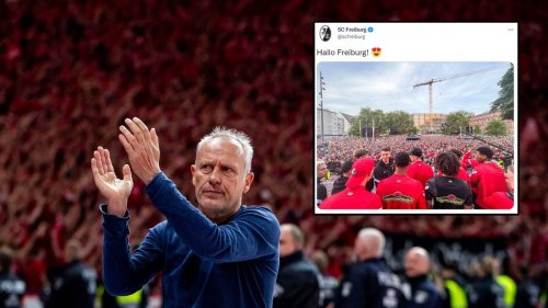 Streich den Tränen nahe: Emotionaler Heimat-Empfang für SC Freiburg nach Final-Pleite
