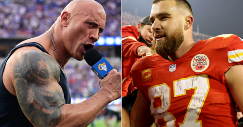 The Rock responds to Travis Kelce's AFC championship game promo: 'My boy said what he said'