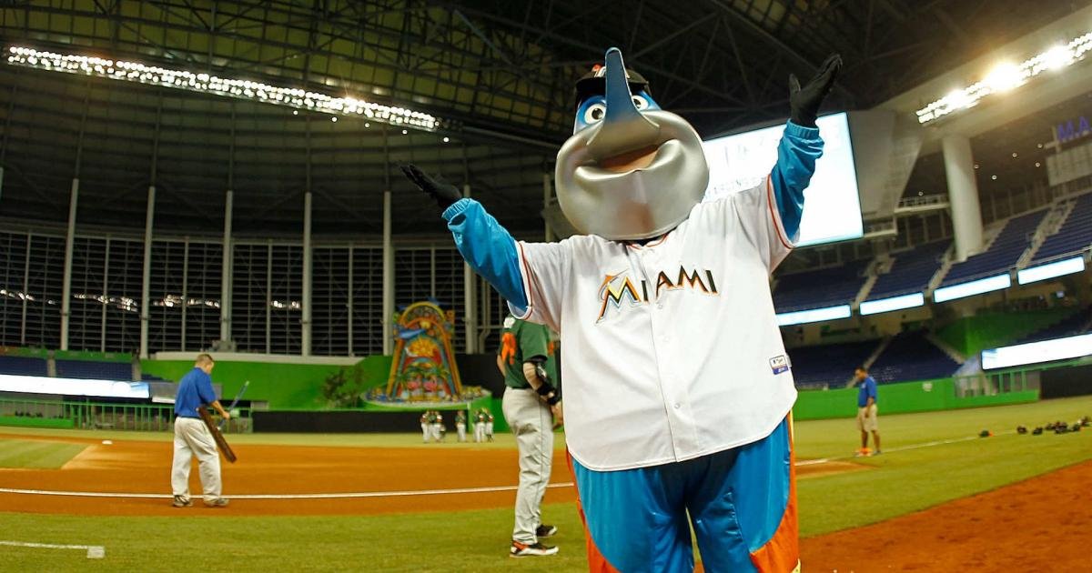 Marlins Mascot - Billy the Marlin  Marlins baseball, Espn baseball, Mascot