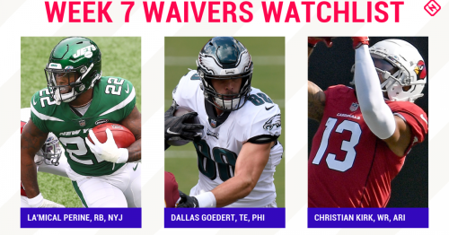 Fantasy Football Waiver Wire Watchlist for Week 7: Streaming targets, free agent sleepers include La'Mical Perine, Dallas Goedert, Christian Kirk