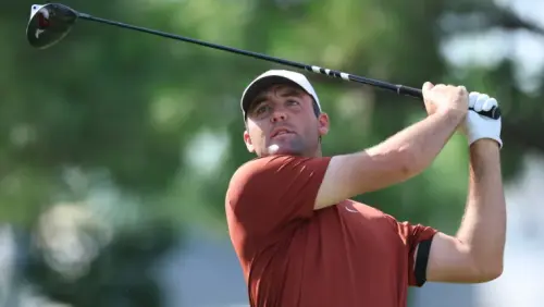 Scottie Scheffler hits best drive of his career to take lead at PGA Championship