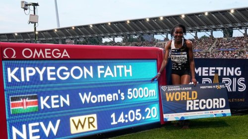 Leichtathletik: Kenianerin Kipyegon läuft auch Weltrekord über 5000 Meter