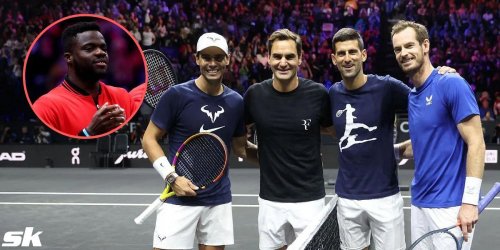 "Biggest rivals ever and they're crying on his behalf; This is crazy" - Frances Tiafoe on Rafael Nadal, Novak Djokovic, and Andy Murray crying during Roger Federer's farewell