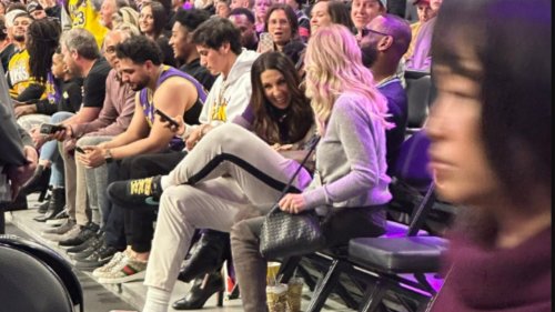 Jeanie Buss getting physically affectionate with LeBron James has Lakers fans in shambles: "Savannah will have his a** couch surfing"