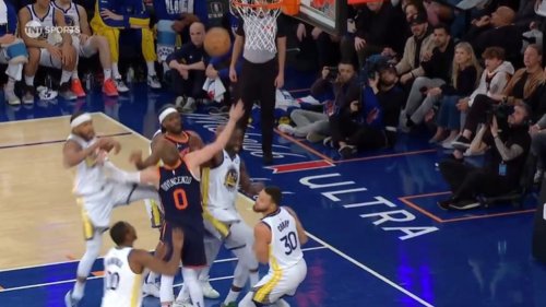 WATCH: Draymond Green's hit to Donte DiVincenzo's face leaves Knicks guard bloodied during Warriors-Knicks