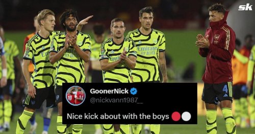 "Nice kick about with the boys", "Not convincing but we move" - Twitter reacts as Arsenal defeat Brentford in EFL 3rd round fixture