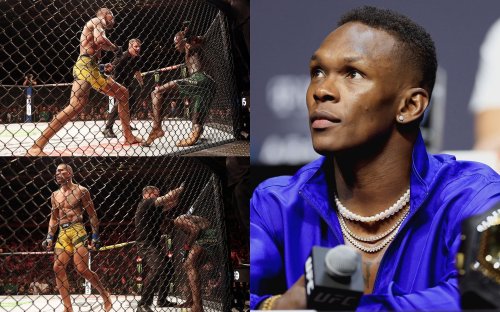 "You get tagged in videos and s**t"- Israel Adesanya says he has watched the Alex Pereira KO over 20 times