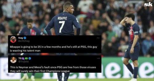 "Eddie Howe schooling Luis Enrique" "Mbappe has Madrid on his mind" - Twitter erupts as Newcastle claim famous win against PSG in UCL