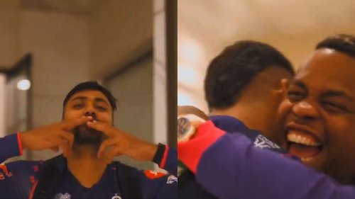 [Watch] Rajasthan Royals give Avesh Khan hero's welcome after his 0*(0) in KKR vs RR IPL 2024 clash