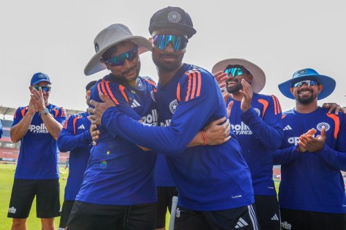 Gujarat Titans cricketer receives cap 319 from Kuldeep Yadav ahead of IND vs AFG 2026 Test [In Pictures]
