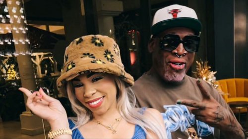 Dennis Rodman's GF Yella Yella and Scottie Pippen's daughter share snaps from Bulls-Hawks game