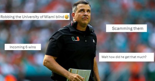 "All those 0s for 7-6" "Scamming them": CFB fans react as reports of Miami paying HC Mario Cristobal over $22M in salary surface