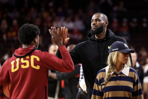 "Don't say he's better than NBA players": College hoops world goes off on LeBron James defending Bronny James ahead of 2024 NBA Draft