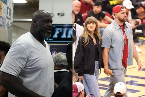 "Shaq just wanted an excuse to DJ the wedding"- NBA Fans React To Shaquille O'Neal's Savage Response to Taylor Swift & Travis Kelce After Wedding Snub